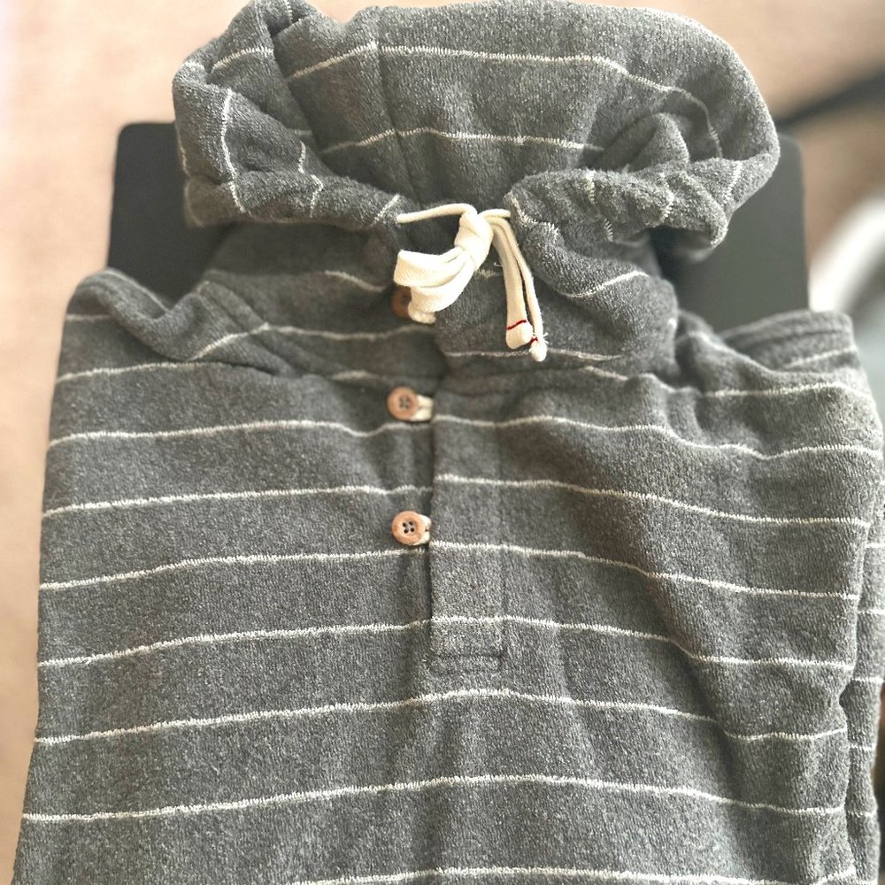 Johnnie-O Heathered Cotton Drawstring 1/4 Button Hoodie